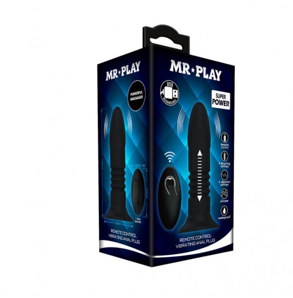 MR PLAY - Thrusting Vibrating Anal Plug (Wireless Remote - Chargeable) MR PLAY - Thrusting Vibrating Anal Plug (Wireless Remote - Chargeable)